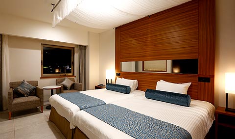 The top floor J premium luxury room offers great city view of Naha