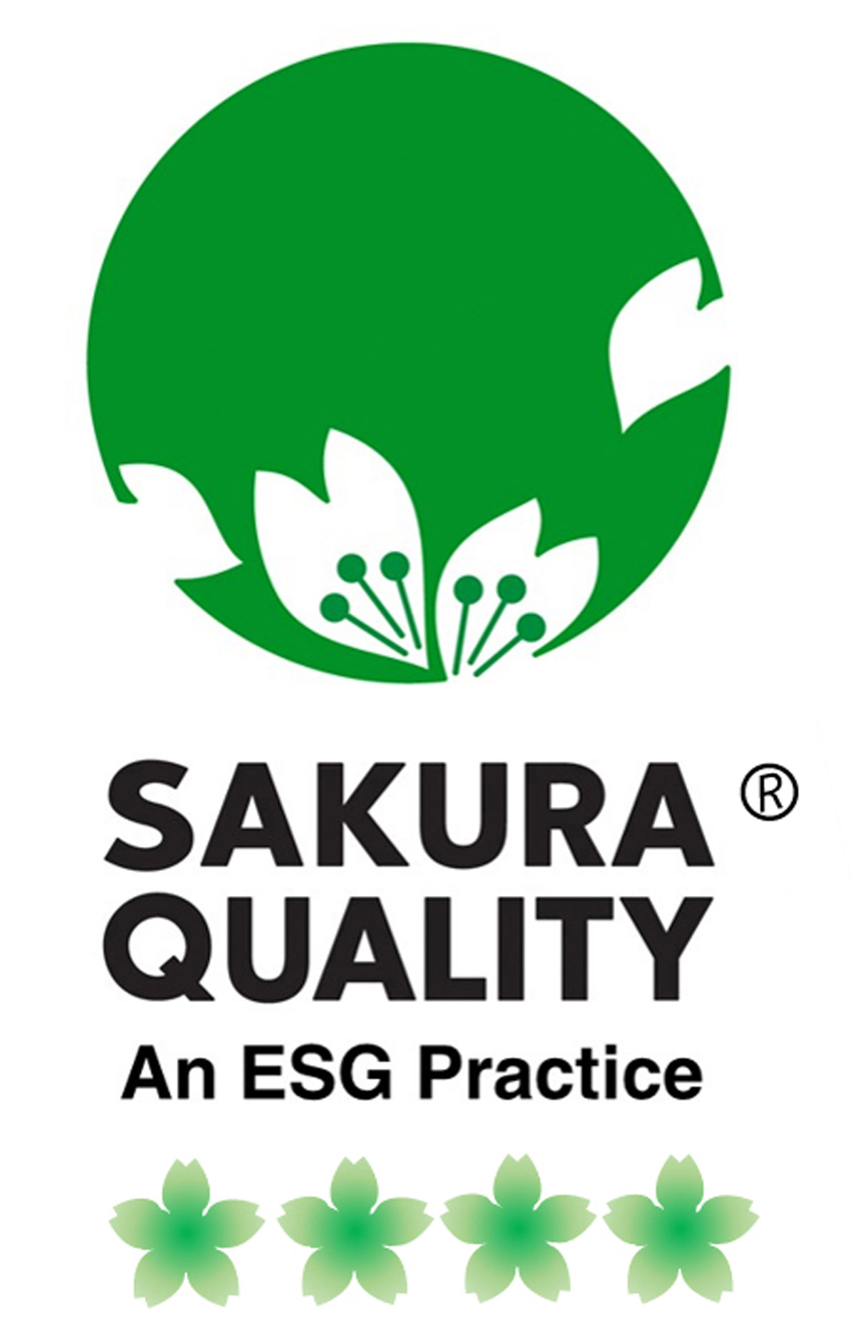 SDGsを実践する宿泊施設を認定する「Sakura Quality An ESG Practice」認証制度において、【4御衣黄（ぎょいこう）ザクラ】を